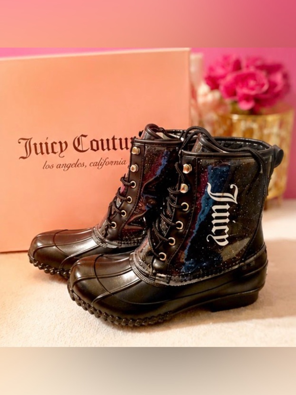 Juicy Couture Women's Talos Glitter Rain Boots
Size 10 NWT